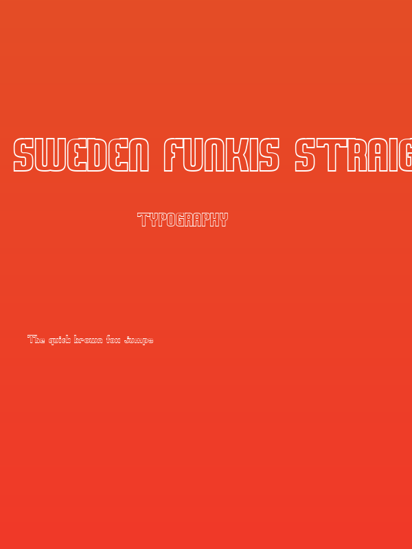 Sweden Funkis StraightOutlined Poster