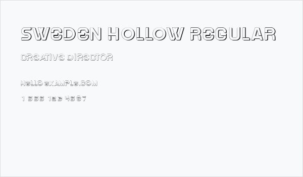 Sweden Hollow Regular Business Card