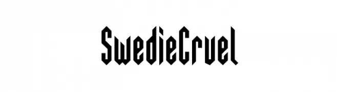 SwedieCruel  Frei Schriftart Herunterladen
