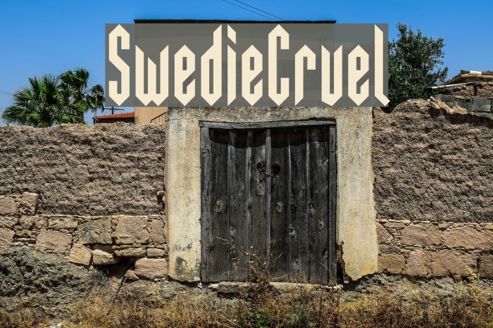 SwedieCruel Font examples