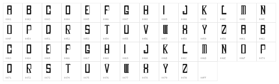 Sweepin It Up Character Map