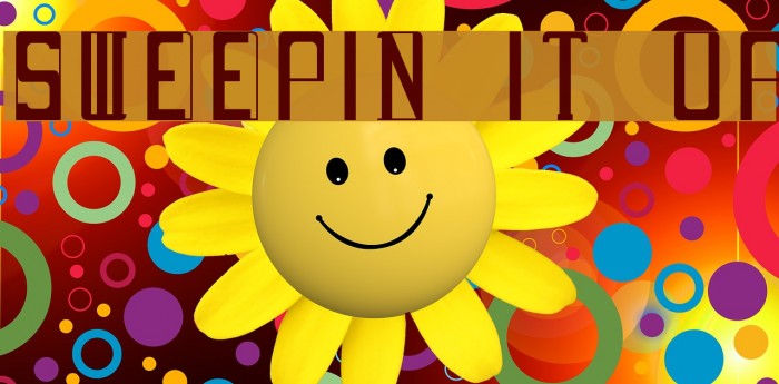 Sweepin It Up Font examples