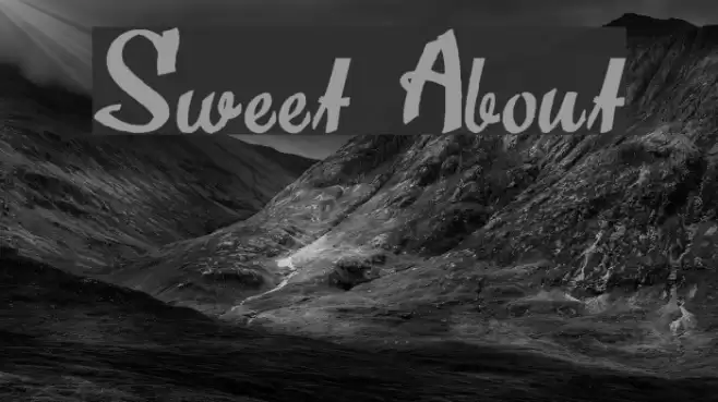 Sweet About Font examples