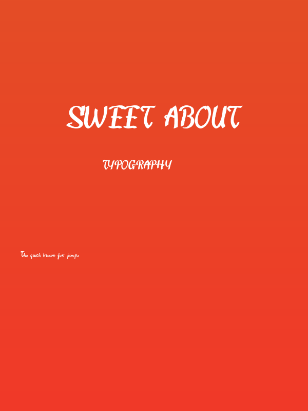Sweet About Poster