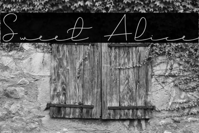 Sweet Alice Font examples