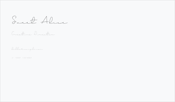 Sweet Alice Business Card