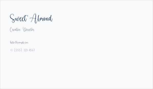 Sweet Almond Business Card