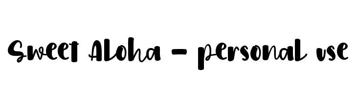Sweet Aloha - personal use  font caratteri gratis