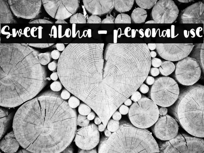 Sweet Aloha - personal use Шрифта examples