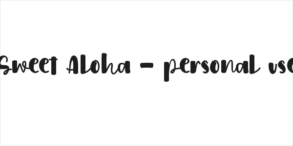 Sweet Aloha - personal use Logo