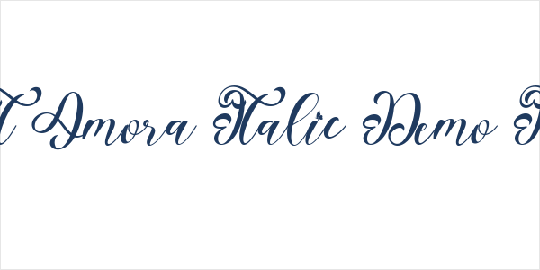 Sweet Amora Italic Demo Italic Logo