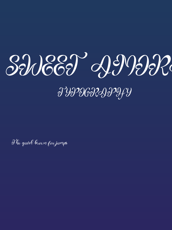 Sweet Amora Italic Demo Italic Poster