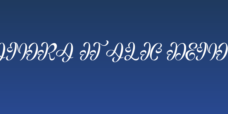 Sweet Amora Italic Demo Italic Social Header