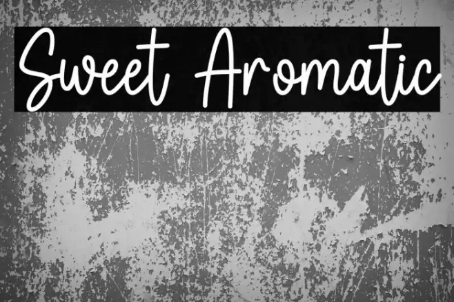 Sweet Aromatic Font examples
