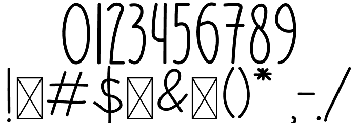Sweet Baby Font OTHER CHARS