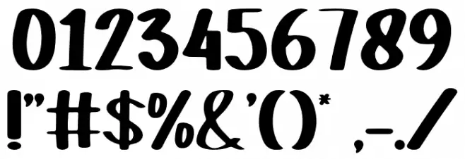 Sweet Banana Font OTHER CHARS