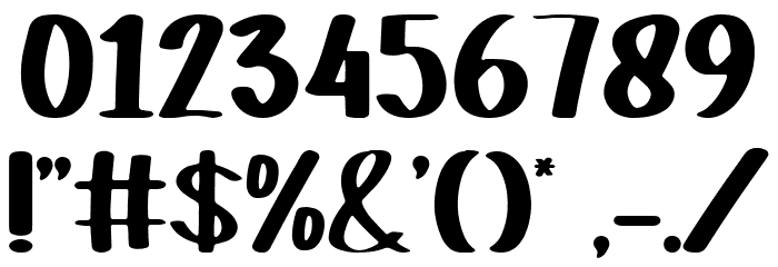 Sweet Banana Font OTHER CHARS