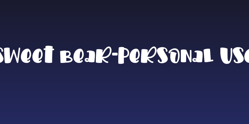 Sweet Bear-PERSONAL USE Social Header