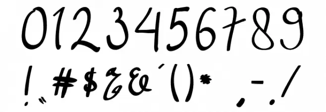 Sweet Bites Font OTHER CHARS