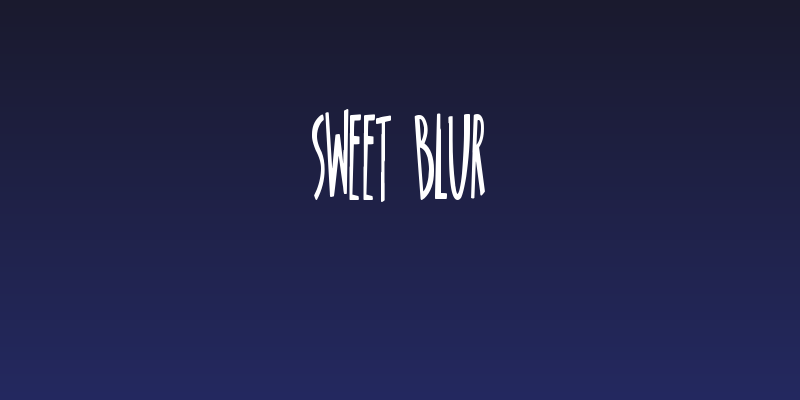 Sweet Blur Social Header