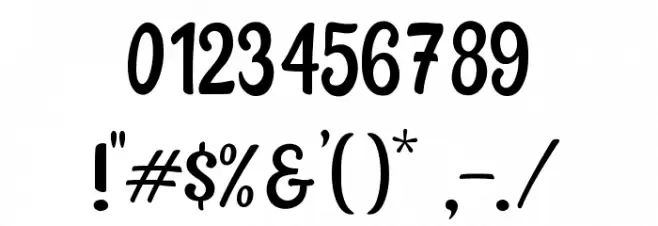 Sweet Butter Font OTHER CHARS