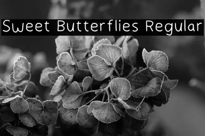 Sweet Butterflies Regular Font examples