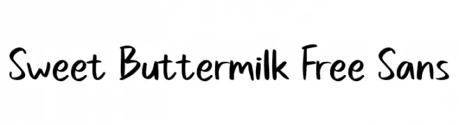 Sweet Buttermilk Free Sans  Frei Schriftart Herunterladen