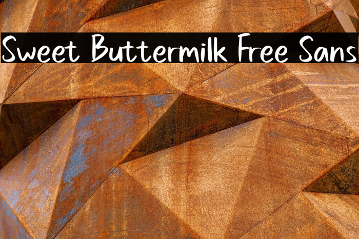 Sweet Buttermilk Free Sans Example 1