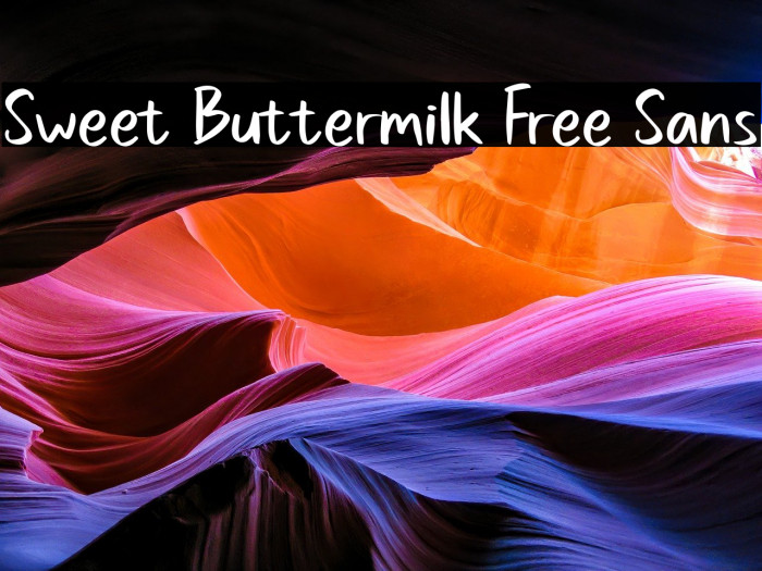 Sweet Buttermilk Free Sans Example 2