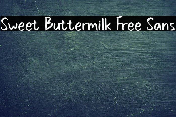 Sweet Buttermilk Free Sans Example 3