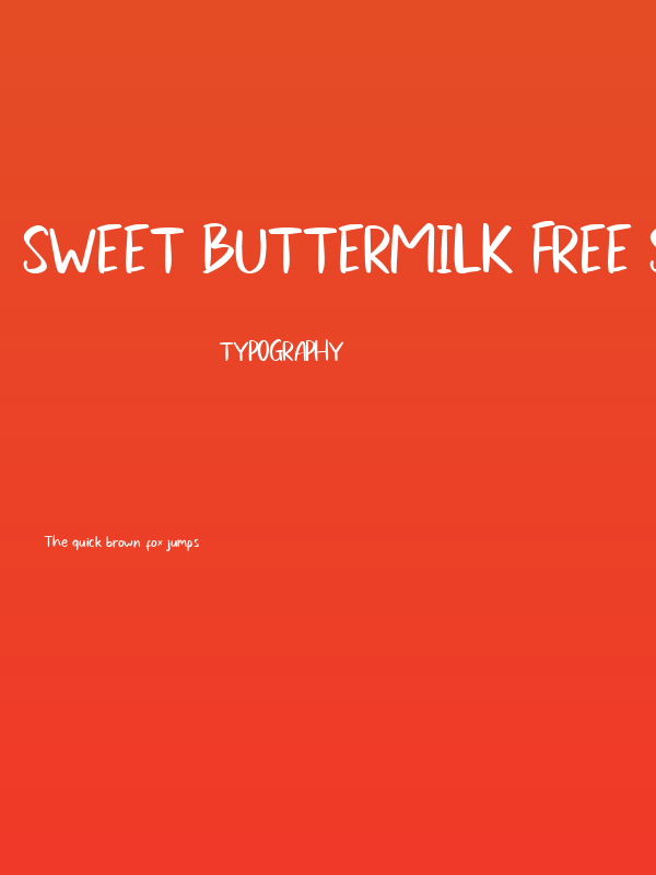 Sweet Buttermilk Free Sans Poster