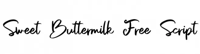 Sweet Buttermilk Free Script  Frei Schriftart Herunterladen