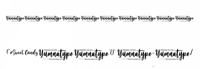Sweet Candy Personal Use Font OTHER CHARS