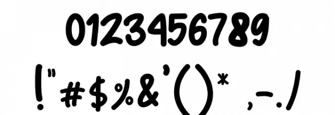 Sweet Candy Font OTHER CHARS