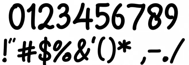 Sweet Childish Demo Font OTHER CHARS