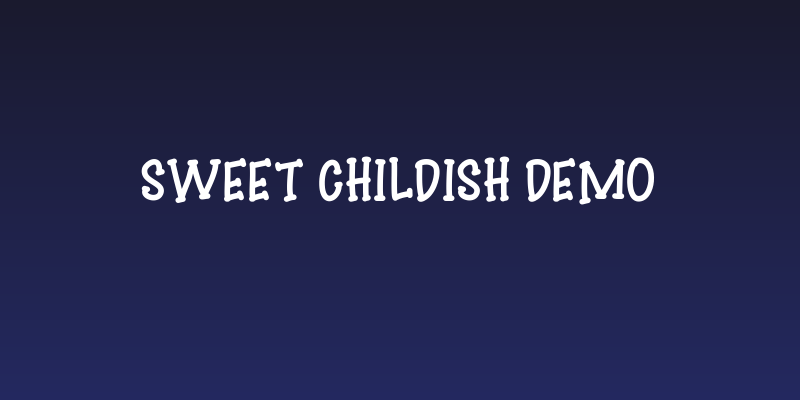 Sweet Childish Demo Social Header