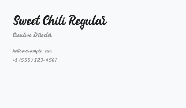Sweet Chili Regular Business Card