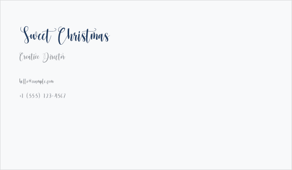 Sweet Christmas Business Card