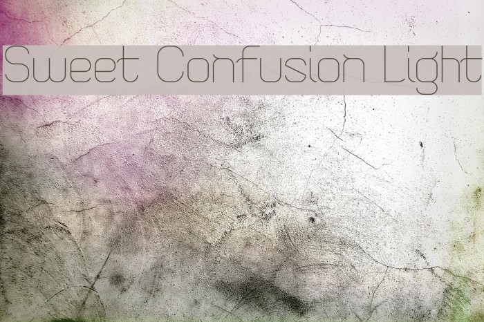 Sweet Confusion Light Font examples