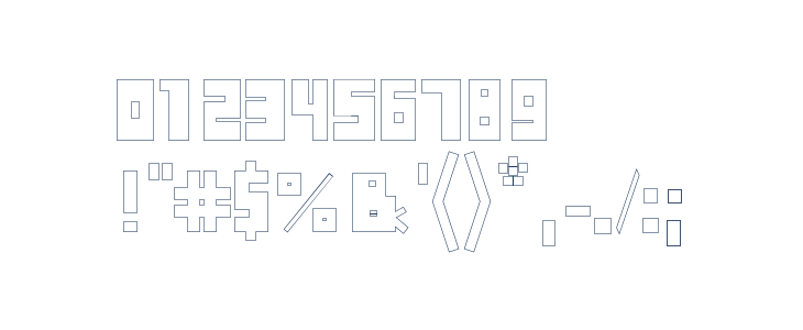 Sweet Cool Font [Outlined] Other Characters