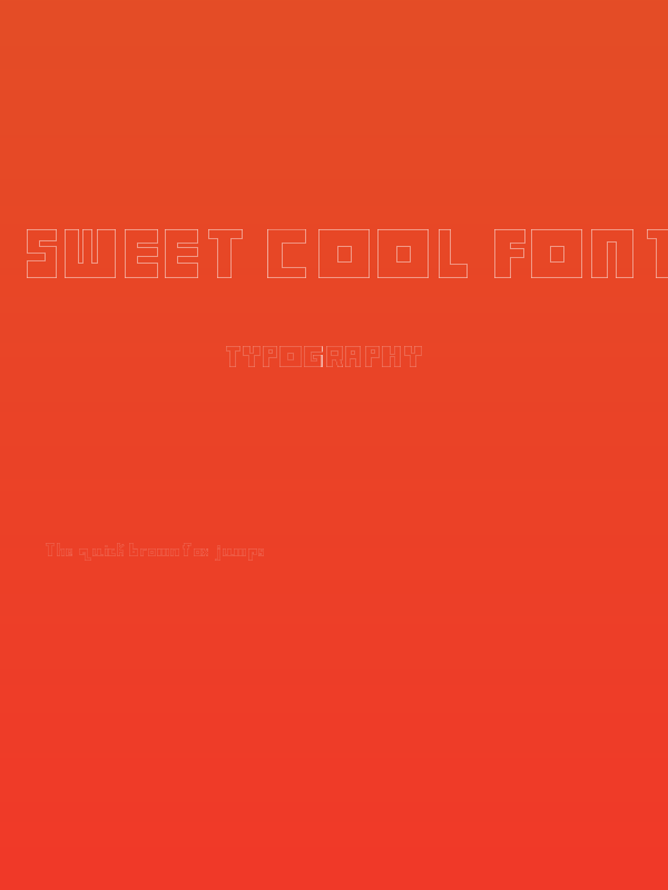 Sweet Cool Font [Outlined] Poster