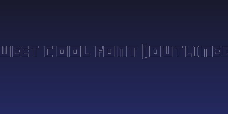 Sweet Cool Font [Outlined] Social Header