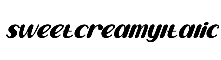 Sweet Creamy Italic  Descarca Fonturi Gratis