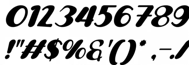 Sweet Creamy Italic Font OTHER CHARS