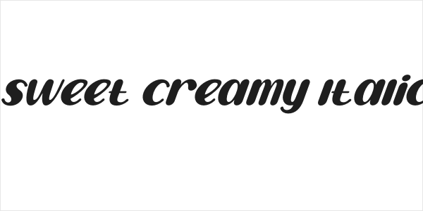 Sweet Creamy Italic Logo