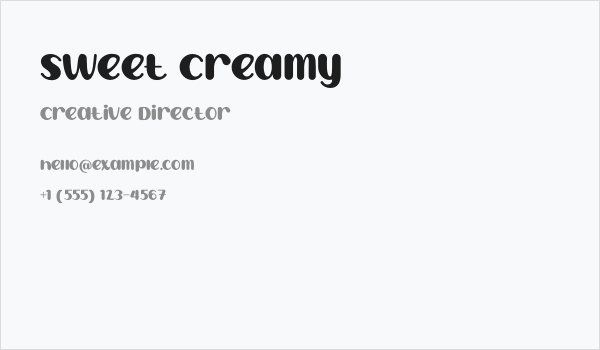 Sweet Creamy Business Card