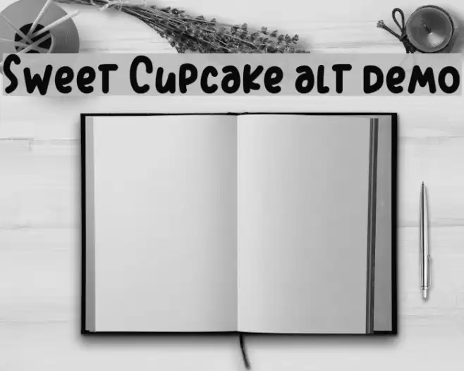 Sweet Cupcake alt demo Font examples