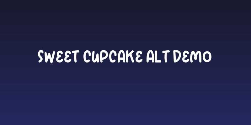 Sweet Cupcake alt demo Social Header