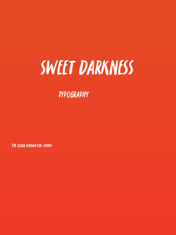 Sweet Darkness Poster