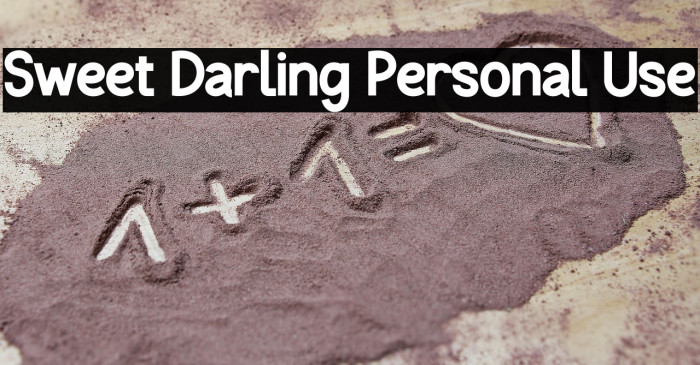 Sweet Darling Personal Use Example 3